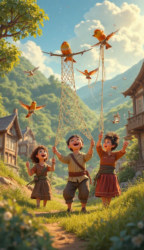 bohoai (happy boys and girls) flying kites