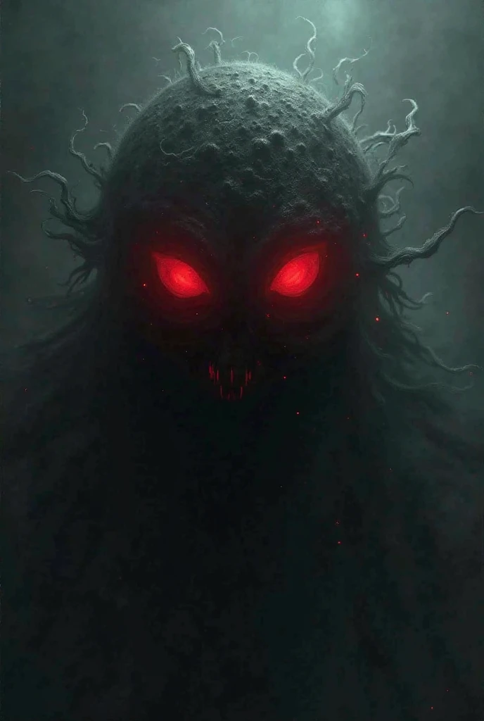 raw photo,photorealistic,cinematic shot,realism,intricate detail,taken on a fujifil camer,professional lighting,a lovecraftian slime demon covered in numerous slimy eyes rises from slimy abyss to consume the souls of the living,