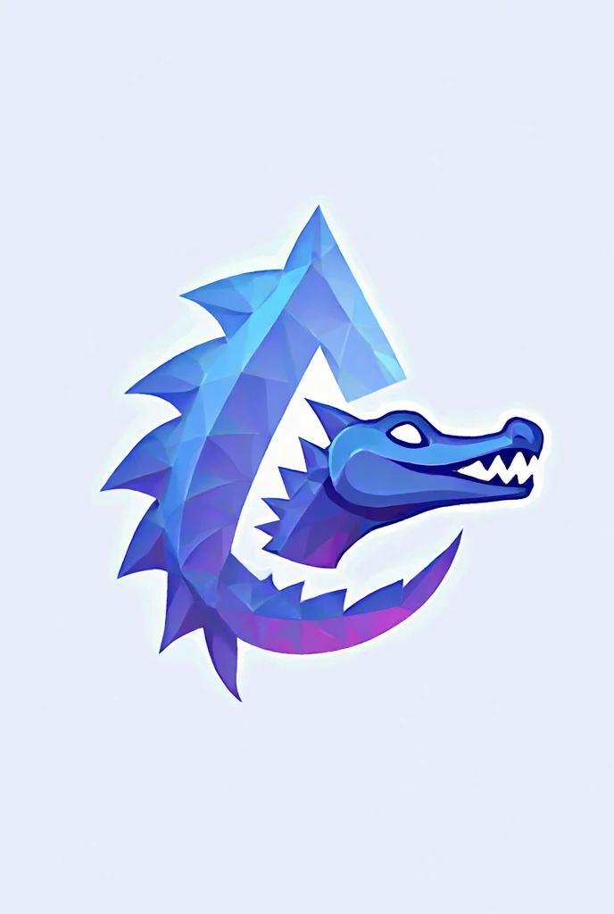 Light blue and purple crocodile logo with a letter A in the middle