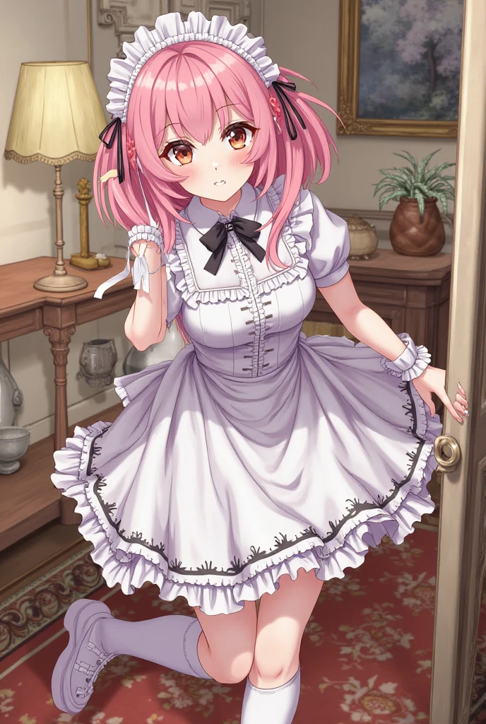 (8K, ultra-detailed, best quality, anatomically perfect body), (full body), (small breast:1.3), shiny skin, (Various girls), girls from 15 to 25 years old, bladder full tank, (have to pee:1.1), (urge to pee:1.4), (only one person peeing self:1.1), Pee flowing in the thighs, (very desperate to pee:1.2), (takes to restroom), (waiting for restroom with line of girls in queue), (standing), (Each one has a different maxi Gothic Lolita dress:1.4), (Each one has a different footwear:1.1), (Each one has a different hair), (knees together and feet apart:1.3), (Rub each other's thighs:1.3), (leaning forward:1.2), one hand between legs, (skirt lift:1.2), (holding the crotch:1.4), (stroking own abdomen:0.9), (stroking one's own thighs:1.1), (blush:1.4), (embarrassment1.6), (impatience:1.3), (flustered:1.3), (fidgeting around), (flowing sweat), (erotic body twist:1.5), (panting:1.4), (breathless:1.3), closed eye, (parted lips:0.7), (orgasm:1.4), (refreshing:1.3), Excitement, (looking away), (crisis:1.4), (from side:0.8), (from below),