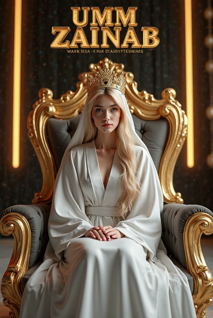 (saylor moon, blonde hair) in front of a throne , planet earth behind, moon horizont, night shadea of color, poor light, and a big crescent earth behind her, a diamond on the floor, a night full of stars, she is on a ancient wide open temple on the surface of moon, Full body sitted well adorned chair, EOS 5 CAMERA, EXCELENTE HD, 8K RESOLUTION.