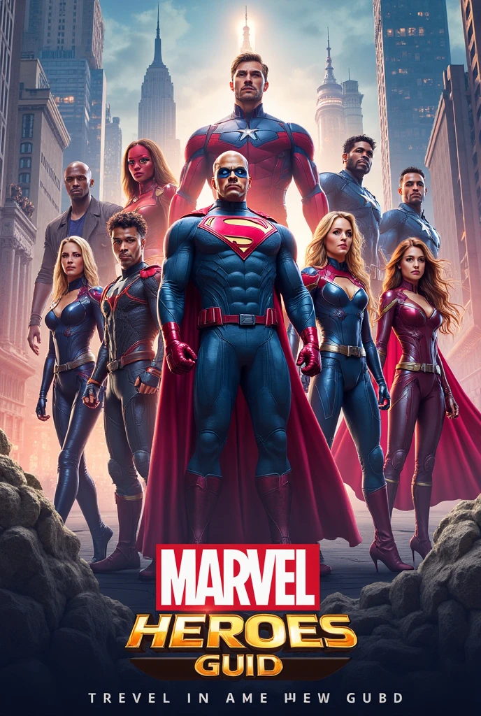 (extremely detailed CG unity 8k wallpaper, masterpiece, best quality, ultra-detailed), (((wearing Supergirl cosplay))), Beautiful girl short black hair defined body medium breasts, handsome boy, wearing roller skates, dynamic pose, close-up shot, gorgeous makeup, charming smile, city skyline background, confident and stylish girl and boy, beautiful eyes, detailed pupils, detailed eyes, clear eyes