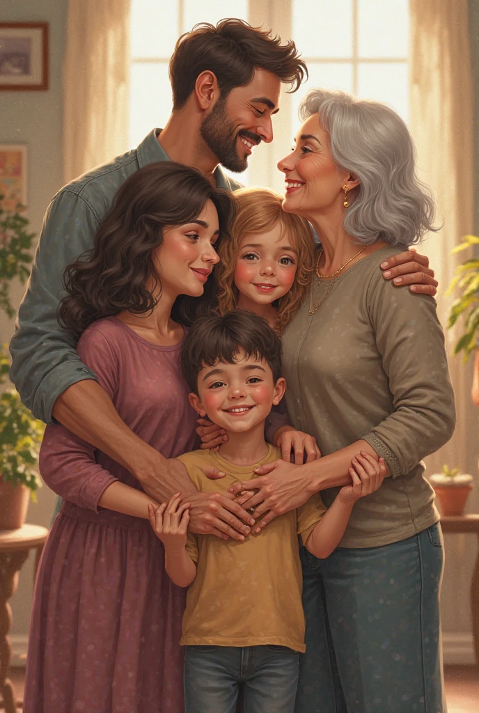 Enter text "Happy Mother's Day"
My mother has short hair and is 66 years old and weighs 103 kilograms. Her first son is 33 years old. Her second son is 24 years old. Her third son is 23 years old.