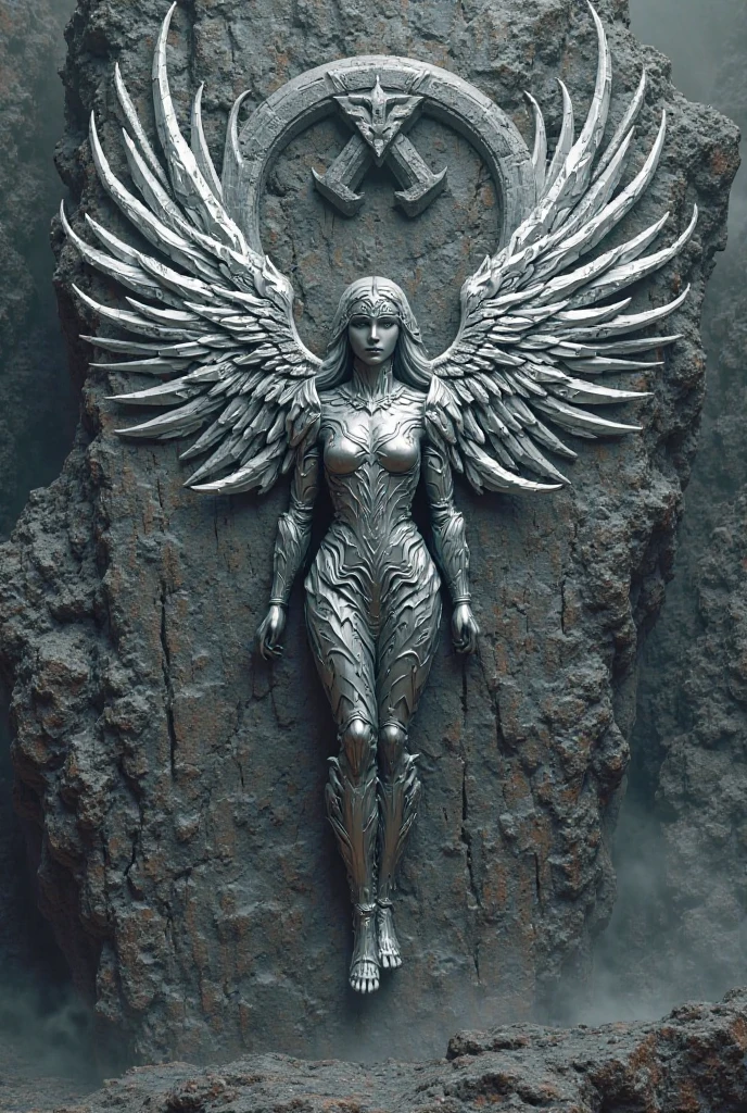 <lora:artfullyENGRAVED_SDXL_V1:0.8>,oracle,formation,rocks,t ablet,wand,casting spell,intricate,very detailed,<lora:metal_tee_sdxl:0.8>,metal_tee,angel,, (masterpiece, best quality, high quality, highres, ultra-detailed),