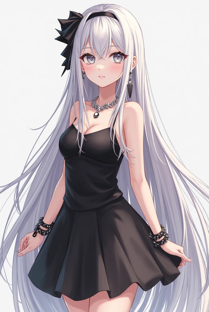 shalltear bloodfallen, (alternate costume:1.2), miniskirt, pencil skirt, revealing clothes, two-tone dress, crop top, 1girl, masterpiece, best quality, twintails, flat chest, <lora:Shalltearnew:1>, full body, closed mouth