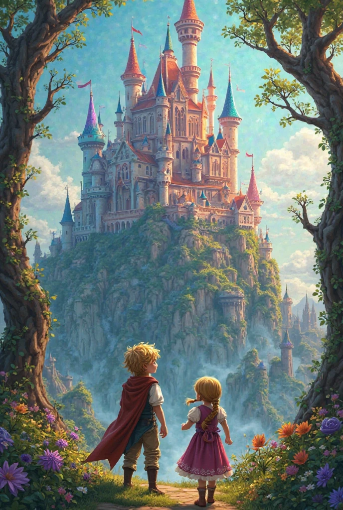One boy road and  90 year old witch woman and a palace