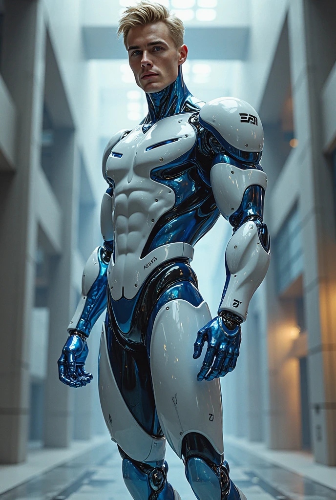 blonde hair male rubber drone, tight ass, rubber mask
