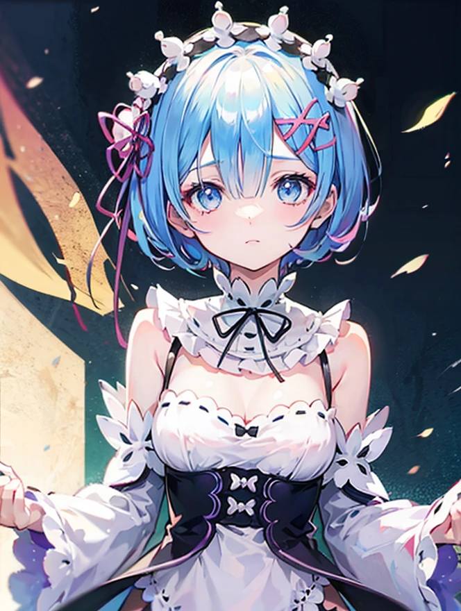 1girl,masterpiece, best quality, very aesthetic, absurdres,
Rem, Re:Zero - Starting Life in Another World - A demon maid with a deep loyalty and affection for the protagonist, Subaru, showcasing immense power and emotional depth.