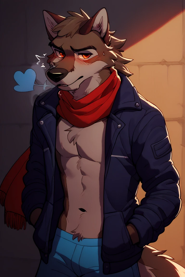 (masterpiece, Best Quality:1.2), raccoon, detailed face, detailed body, 5 fingers, Detailed hands, strong abs, pair of nipples, defined pectorals, detailed eyes, short hair, 2 arms, scout, por pache riggs