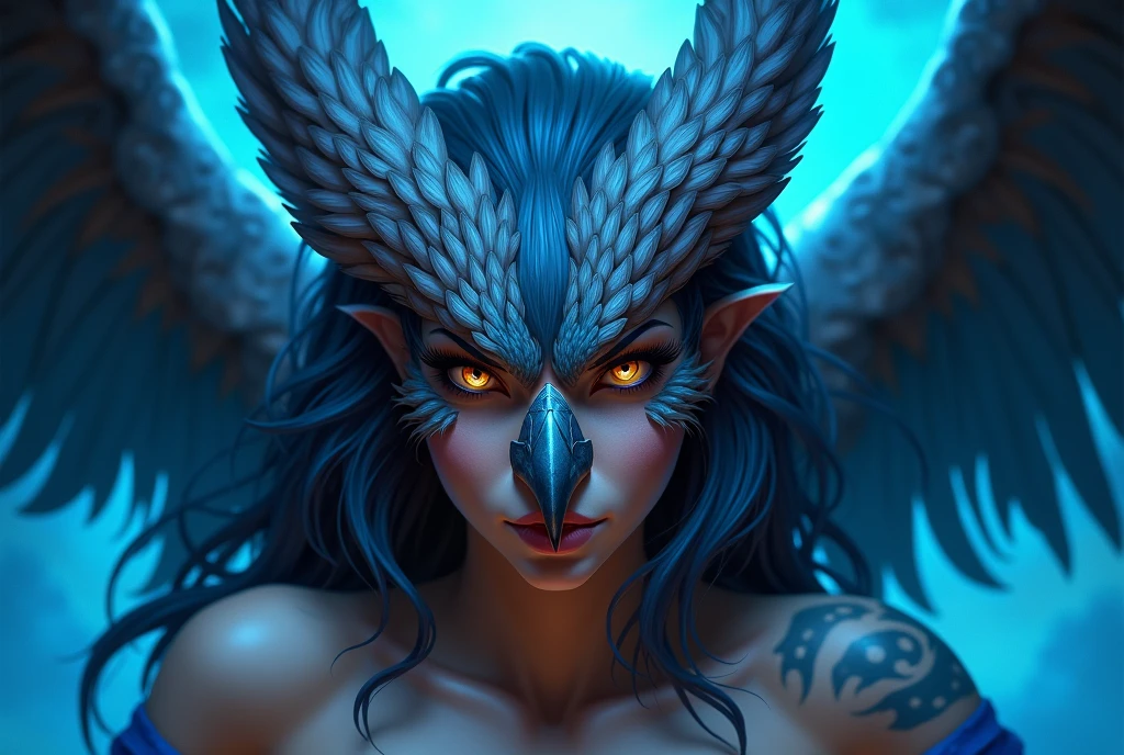 (best quality,4k,8k,highres,masterpiece:1.2, portrait), ultra-detailed, realistic, naked sexy dragon woman with blue glittering scales, skin is glittering sapphire blue scales, short blonde hair with blue highlights, very playful but mischievous smile, huge tits, gigantic breasts, naked, nude, detailed crotch, detailed vulva, sexy pose, spread legs, playful, bi-coloured eyes, heterochromia, lustful