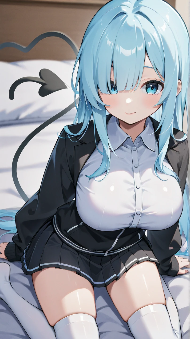 masterpiece, (detailed, highres, best quality), 1girl, gigantic breasts, <lora:spsubresKiri:1> hair between eyes, ear piercing, fox tail, large tail, hairclip, school swimsuit, swimsuit, one-piece swimsuit, red swimsuit, bird, chair, glowing, indoors, lamp, leaf, loaded interior, paper, plant, potted plant, quill, signature, table, closed mouth, hand on own hip, hand up, holding, looking at viewer, sideways glance, solo, standing