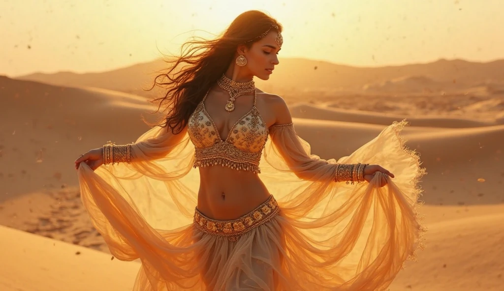 Stunning Princess Jasmine, photo in 8k, in action, cinematic.