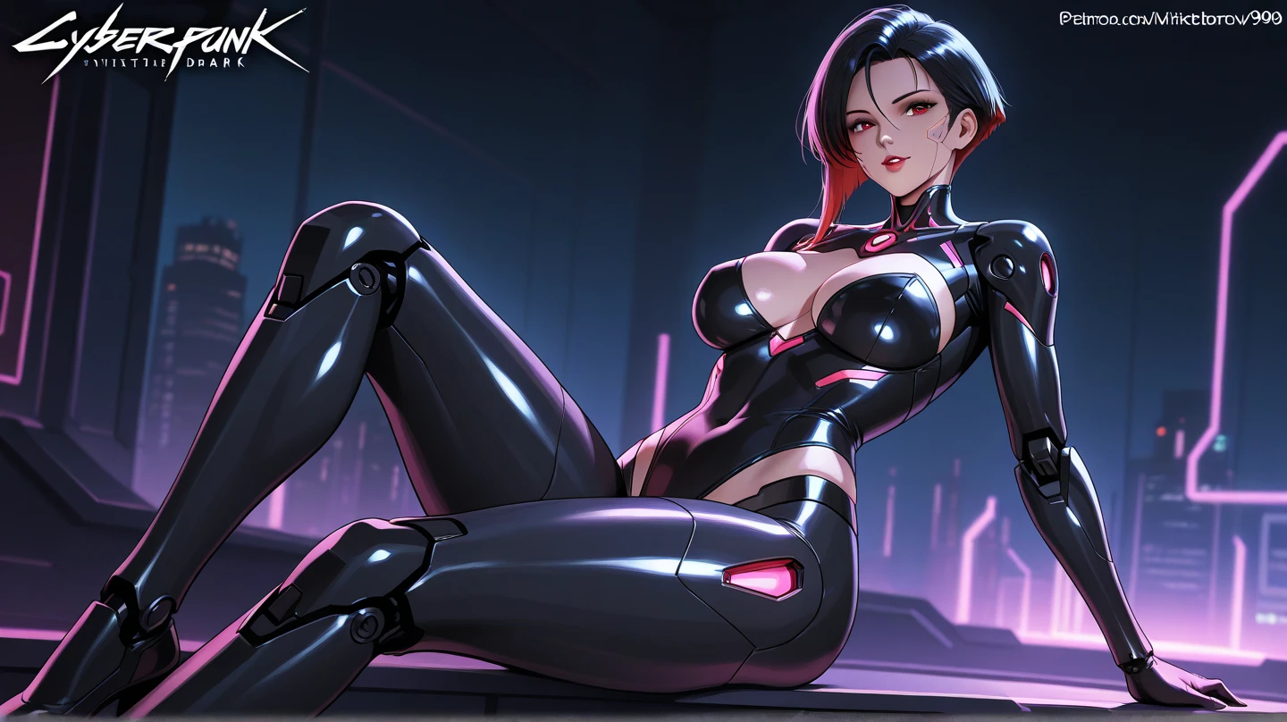 M-shaped legs　　operating room　Topless woman sitting on an operating table　With legs apart　Penis　大きな胸