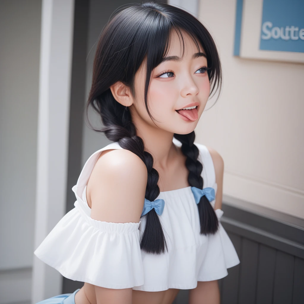 ulzzang-6500-v1.1,(raw photo:1.2),((photorealistic:1.30)), ((best quality)) ,((masterpiece)),((Ultra High Resolution)), ((Clear View)),,Ultra-high resolution,Clear face,(Reality:1.4) , illustration, an extremely delicate and beautiful, extremely detailed ,CG ,unity ,8k wallpaper, Amazing, finely detail, masterpiece,best quality,official art,extremely detailed CG unity 8k wallpaper,absurdres, incredibly absurdres, huge filesize, ultra-detailed, highres, extremely detailed,beautiful detailed girl, extremely detailed eyes and face, beautiful detailed eyes,light on face,cinematic lighting,1girl, 独奏, long hair, (twintails:1.5),brown hair,bare shoulders, jewelry, collarbone, earrings,smile, necklace, apron, apron, (full body), standing, (Tattoos), (Tattoos on the body), (super Giant breasts:1.3), (shagging breasts), (From the front:1.3), smile,