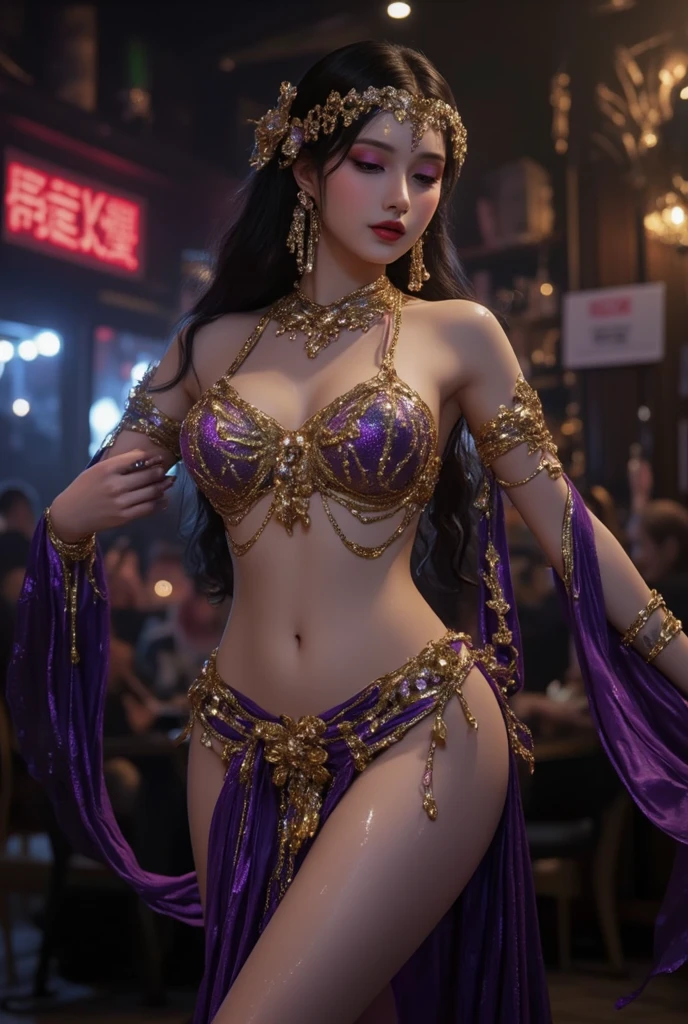 (best quality,highres),sexy woman,mulatto,detailed eyes,beautiful detailed lips,seductive eyes and face,passionate look,sensual expression,posing confidently,parading on a catwalk,silk gown,flowing fabric,sparkling jewelry,dazzling lights,glamorous atmosphere,vibrant colors,fashion show ambiance,ultra-detailed,photo-realistic,studio lighting,bokeh --auto --s2