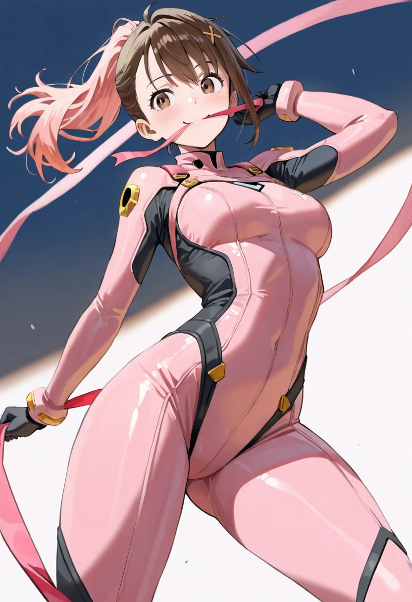 (((green skin:1.2))),(Medium hair),(pink color hair),(Black Sclera),((medium breasts)),((slender adult)),((highest quality)), ((masterpiece)), (be familiar with), Perfect Face,succubus woman,Demon woman,demon horn,demon wing,demon tail,crotch tattoo,smile,,semen,Liquid is dripping