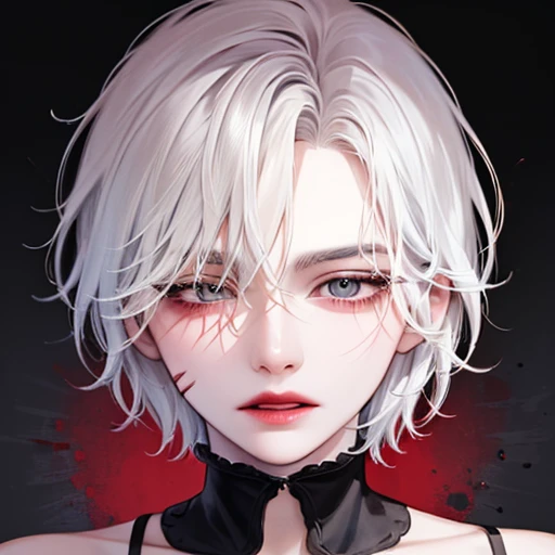 Solo 1boy short hair White color slender
((all over the boby Tatoo))
Closed One Eye ((Tongue has a piercing)) Tongue Out
A little Facial Hair Slit Pupils
Wide shot