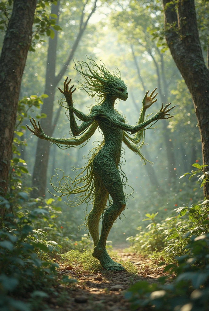 A human shaped tree dancing