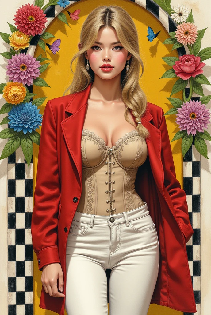 (ultra-detailed, photorealistic, best quality,4k,8k,highres,masterpiece:1.3), Cuban woman, age 28, real estate agent, very attractive, allure physique, She uses flirtatious behavior and seduction as tools to close deals, Always dressed provocatively, her outfits enhance her high sex appeal and contribute to her successful career, Her outfit includes a Top: A low-cut, fitted blazer from Balmain that's bold and provocative, yet maintains a professional edge, Bottom: A pair of tailored, high-waisted trousers from Stella McCartney that highlight her figure while keeping the look business-appropriate, Shoes: A pair of strappy, high-heeled sandals from Jimmy Choo adding a touch of glamor and height, Accessories: A statement choker necklace from Alexander McQueen and a Bulgari Serpenti bracelet that add a touch of luxury and daring femininity, Bag: A bold, red leather tote from Saint Laurent for carrying documents and essentials, adding a pop of color to her outfit, (((intricate detail, super finely detailed hands, ultra finely detailed fingers, ten fingers, striding confidently, full body showcase, show full body))).
