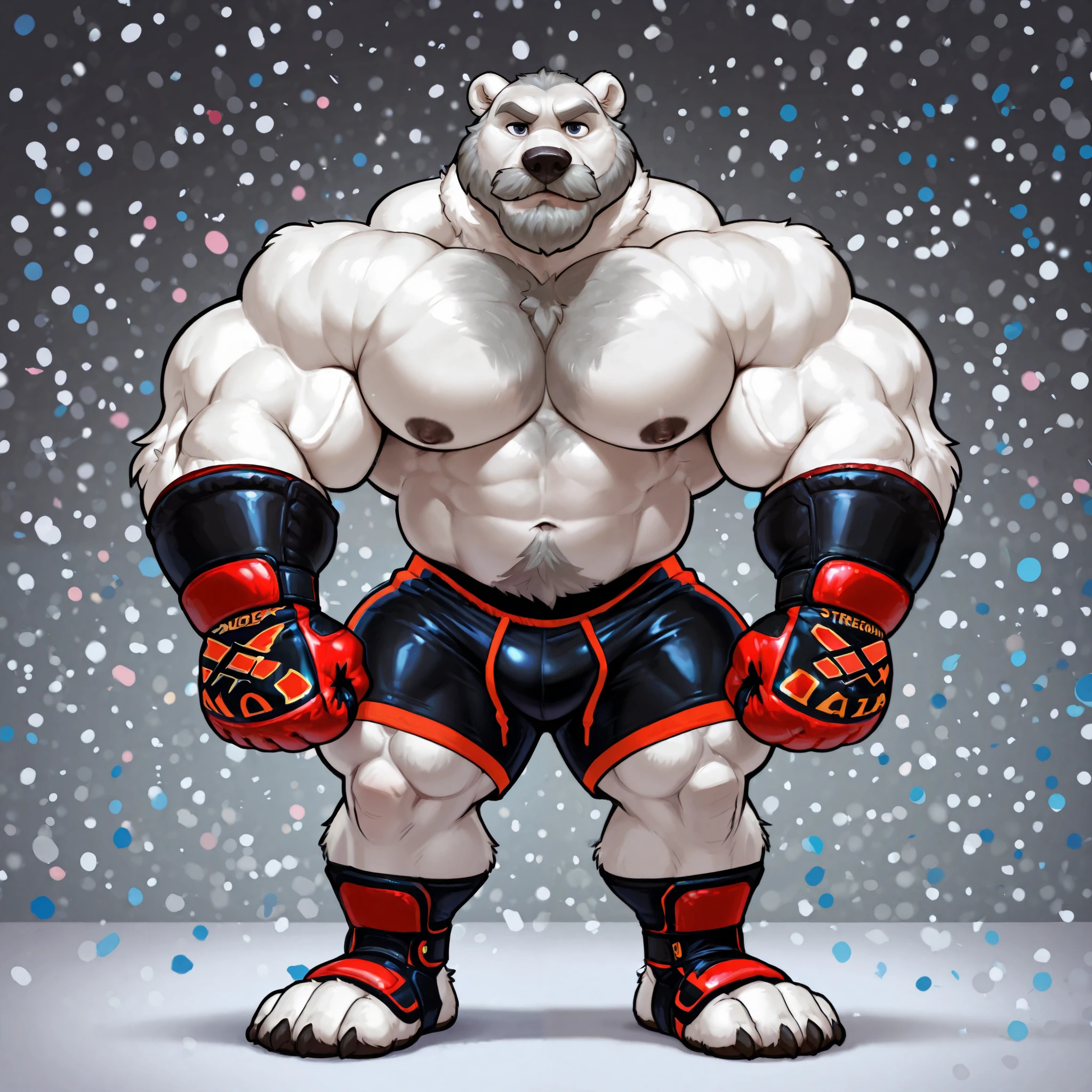 Obese muscle zootopia, character presentation, character dessing, Anatomy of character, badass, Disney Obese Polar bear in underwear, He is a Hyper Obese and Beast muscular wrestler, His muscles and belly are so big that he is a mass of muscles, His muscles are so swollen that his head looks small, he is a juice seller on the streets and sell a protein shakes to make their bodies grow and become very big, very strong and very fat just like him,