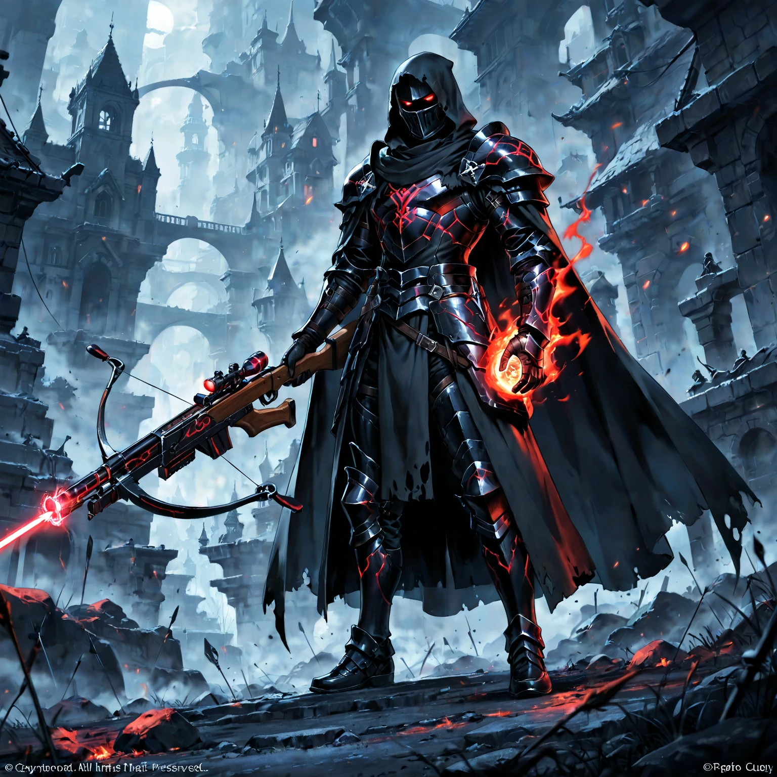 a close up of a person wearing a black and red outfit, flowing robes and leather armor, ornate cyberpunk robes, intricate fantasy robes, dark ornate royal robes, robe. extremely high details, stately robes, very detailed and rich clothing, armor and robes, ornate robes, ornate flowing robes, wizard robes, intricate robes, cloak. extremely high details