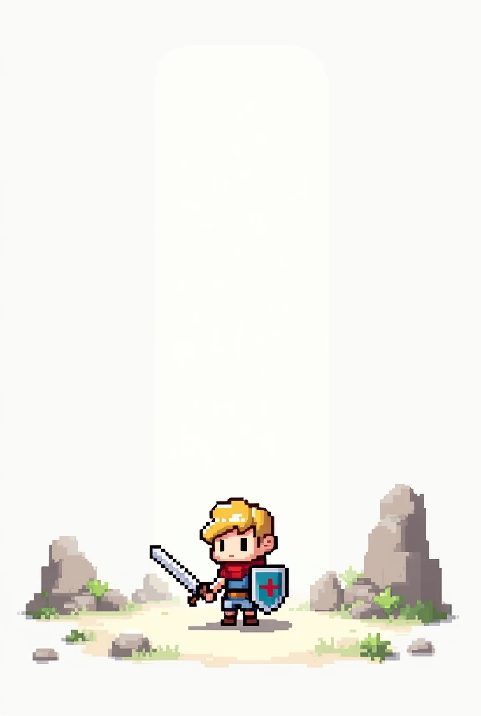 Pixel art, rpg game, white background