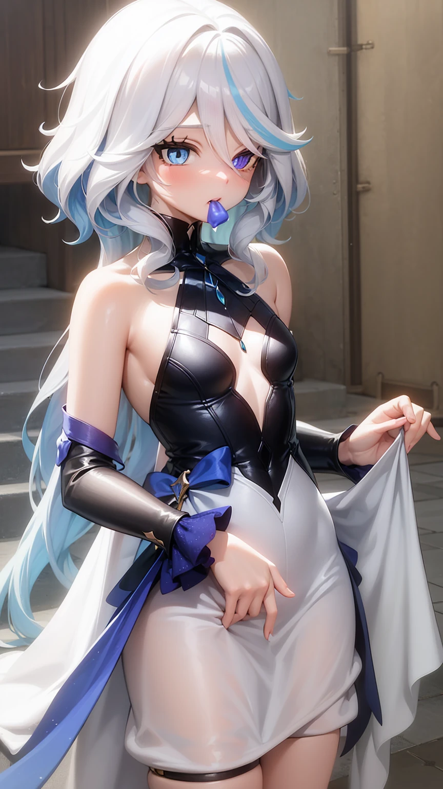 bronya zaychik (silverwing n-ex), bronya zaychik, red pupils,breasts, long hair, dress, grey hair, cleavage, bangs, (glowing grey eyes:1.2),
BREAK (masterpiece:1.2), best quality, high resolution, unity 8k wallpaper, (illustration:0.8), (beautiful detailed eyes:1.6), extremely detailed face, perfect lighting, extremely detailed CG, (perfect hands, perfect anatomy),