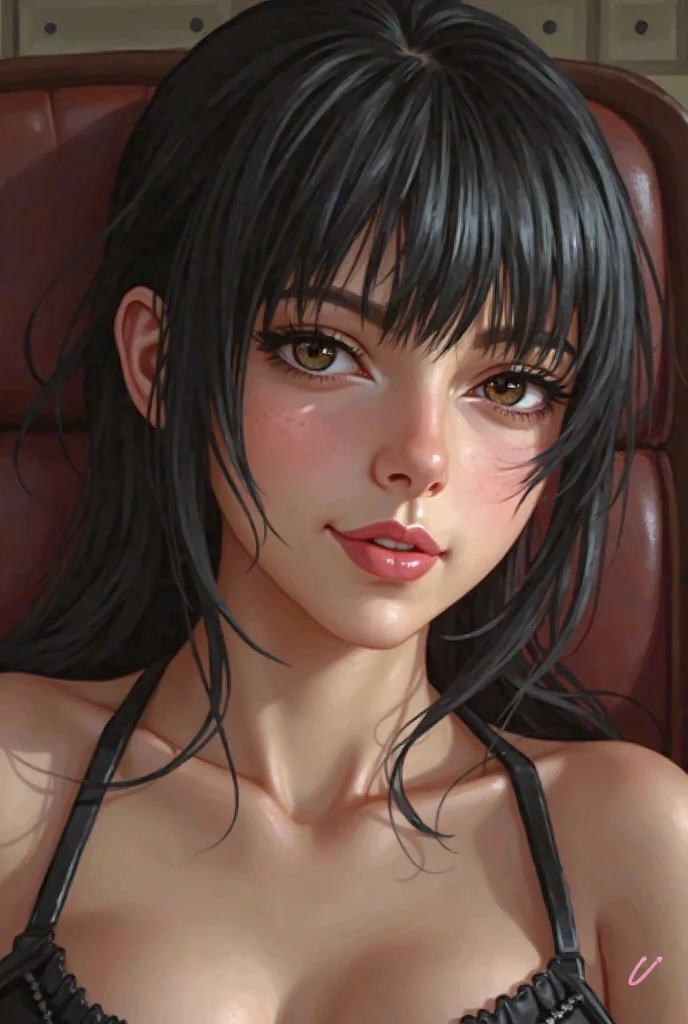 gang rape Black Hair Long Hair Watery eye rape Small breasts
