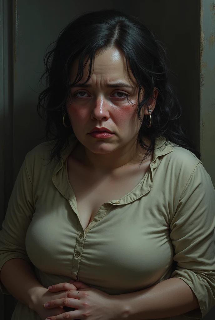 This masterpiece of a photograph showcases a 4 woman who is naked, chubby, and devoid of makeup, with brown eyes that express a combination of surprise and sadness. Her curly, black hair is long and slightly disheveled, with bare legs and perfect hands and fingers. The woman's skin is lightly freckled, with goosebumps, pores, and wrinkles:1.2, giving her a realistic and highly-detailed appearance.
As she spreads her legs, the woman's perfect legs are emphasized, and the captivating image is captured through a high-quality, ultra-detailed lens with perfect focus on her face. The photograph features a high resolution of 8K UHD and a photorealistic quality, showcasing high-detailed skin texture and hair.
The scene takes place in a dirty, abandoned building with garbage on the floor, adding to the overall realism and intensity of the moment. The woman appears to have been sexually overwhelmed, with cum visible on her hair, face, and body, which further emphasizes the raw and realistic nature of the photograph.
Drenched in sweat and crying, she is both disgusted and exhausted from the intense sexual experience, captured in a series of sex positions, including a giant herring. The effect adds a unique and intriguing aspect to this gripping scene.
This photograph, captured with a DSLR camera and in high-quality, serves as a stunning 8K UHD wallpaper that showcases the