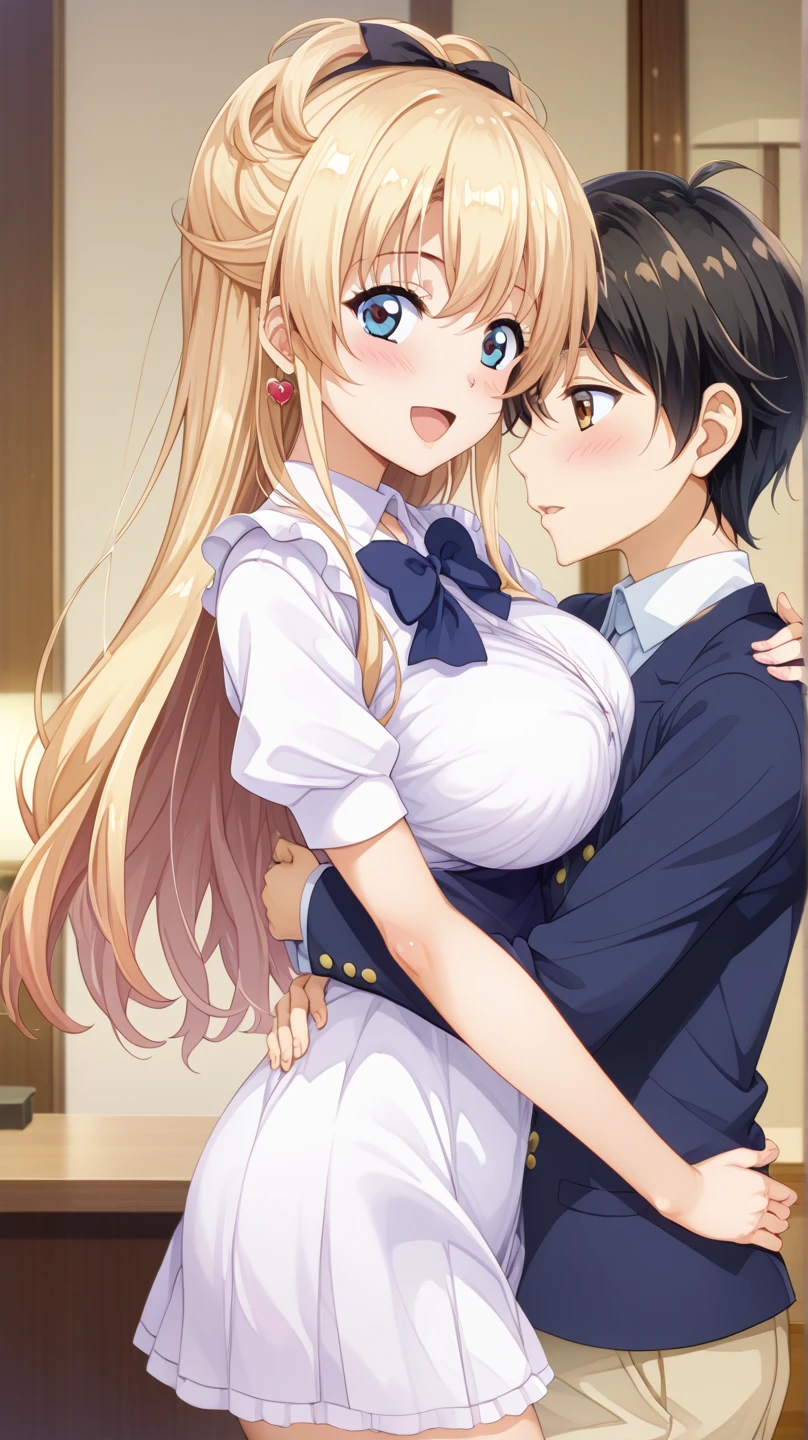 Beautiful long blonde Princess in a pink dress Gold Tiara Long sleeve Shyness Tears overflow from my eyes Blowjob sideBlowjob From the side One boy One girl penis
