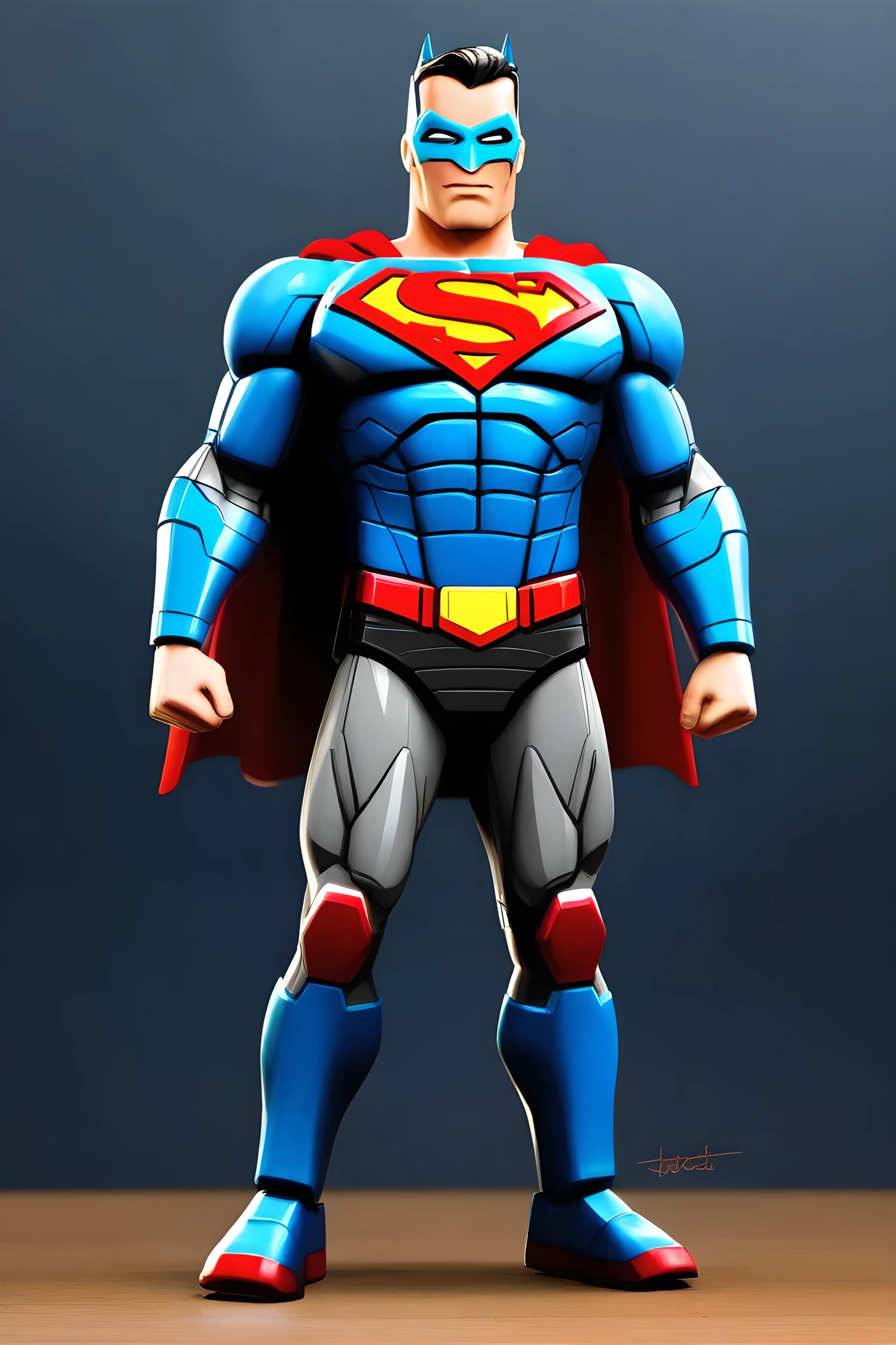 Superman and Batman in the art of Lego, the night