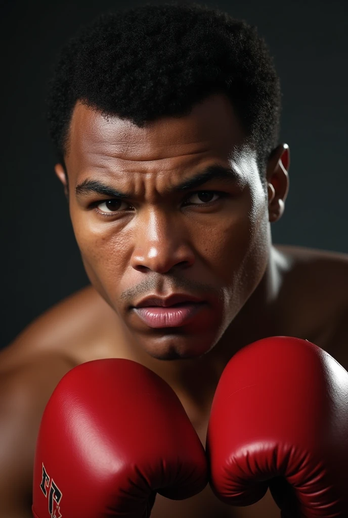 1man, solo, portrait of young muhammadali on ring, serious, realistic <lora:ARWMuhammadAli:1>