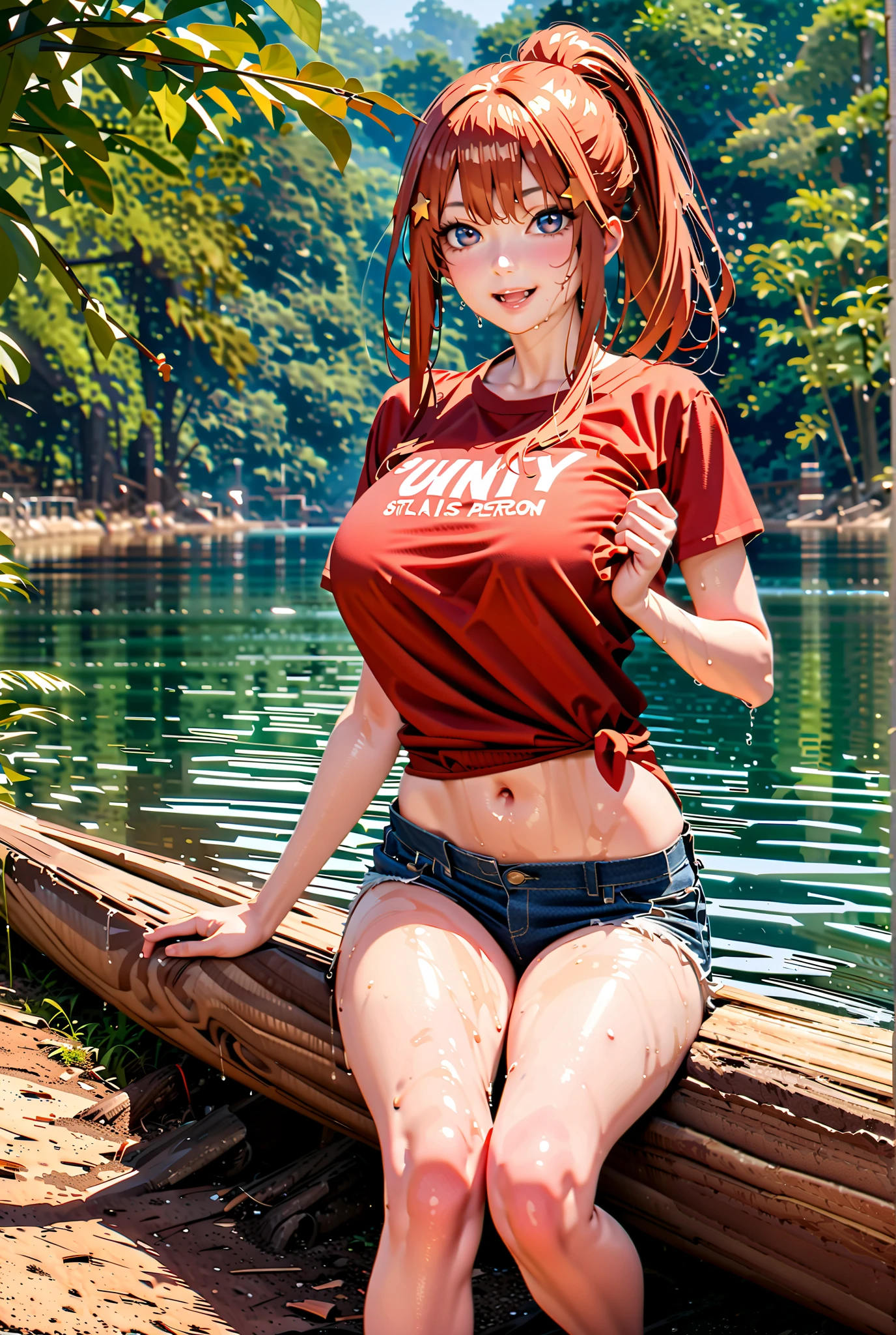 Sexy anime girl with red hair with braid, vagina sexy, wet breasts dripping, 15year old, Body cute, breasts big, with hands on breasts, legs open showing squirting vagina, sexy girl, red red hair, locks of hair on the side of the face, beautiful lighting, softshadows, blue colored eyes, pretty legs, shorth hair, anime styling, ranma chan, Autora Rumiko Takahashi, Based on a work by Rumiko Takahashi, Anime Ranma 1/ 2, girl sexy, robust hip, fully body, Bust Big, young girl with beautiful and beautiful body, garota 15year old jovem baixa estatura, anime girl, anime styling, plein-air, sexyposture, eyes large, dripping vagina, vagina being penetrated, bright red hair