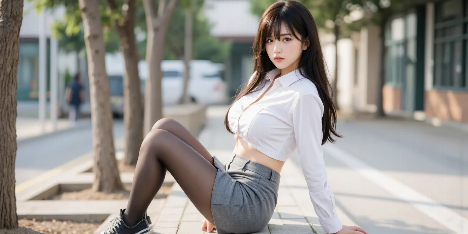 (Masterpiece:1.3), (8 thousand, realistic, raw photos, best quality: 1.4), (1 woman), (Whole body), (sitting on a chair on stage ),(Look like a model), (Two legs, I see both feet), (Very sexy), (Beautiful makeover), (유난히 Beautiful face), (Incredibly beautiful body) (Beautiful face), (Beautiful face), (long eyelayous), (Double eyelids), (big breasts) , (Keep your body strong with exercise.), (Beautiful pile), (perfect belly), (realistic face), (black hair. Parting ways, long hair:1.3), 아름다운 Parting ways스타일, realistic eyes, (Really beautiful and delicate eyes), (realistic skin), (Beautiful skin), (shirt), (short skirt), (Walk in the park), (nonsense), (charming), Ultra high resolution, extremely realistic, very detailed, golden ratio, naked, (tights), (you'you'you'you'you'you'you'you'you'you'you'you'you'you'you'you'สวยจริงๆ และขาyouก็ยาวด้วย), (high heels), (necklace), (earring),(Beautiful manicure), (สวยและVery sexy)