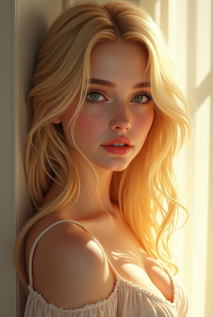 (RAW Photos, Highest quality),(Realistic, photo-Realistic:1.3), Metersasterpiece, Very delicate and beautiful, Very detailed, CG, Unity , 2k wallpaper, wonderful, In detail, A light sMetersile, Very detailed CG Unity 8k wallpaper, Large file size, Very detailed, High resolution, Absurd, Soft Light, ponytail, Short bangs, blonde, Floating Hair NovaFrogStyle, Beautiful details, Detailed fingers, Very detailed eyes and face, Beautiful and sophisticated nose, Beautiful attention to detail, Long eyelashes, Light on the face, View your viewers, Mouth closed, One person, cute, young, Mature Face, whole body, SMetersall breasts, Realistic face, Realistic body, Beautiful thigh detail, Urzan-6500-v1.1, roller:Like a Korean doll_3pm.Meters., CostuMeterses : Crop top, Aqua Eye、Wearing a white T-shirt