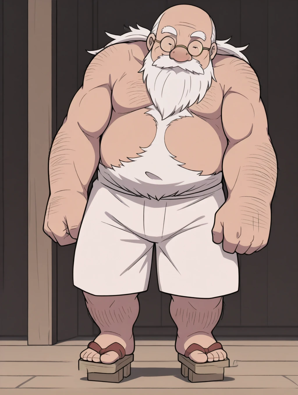 Cartoon image of a man with beard and white mustache, gigachad muscular, muscular!!, Big Muscle, muscular character, muscular!, Muscle Man, Big Muscle, muscular!!!, extremely muscular, muscular characters, a muscular, Strong body, of the muscular, 多毛和muscular, Huge muscles, Big Muscles, Mr. Universe, Extreme muscles