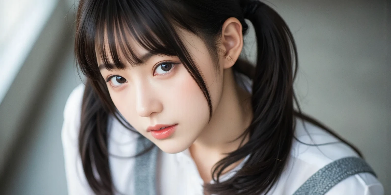 Best-quality, Masterpiece, Ultra-High-Resolution, (Photorealistic:1.4), Raw-Photo, in hotel-room, 1girl, the most famous Japanese idol, innocent-smile, looking at viewer, ((extremely cute face like the most popular Japanese idol), (extremely beautiful hair), (((extremely beautiful big-eyes)))), extremely beautiful skins, extremely beautiful long-eyelashes, extremely beautiful lips