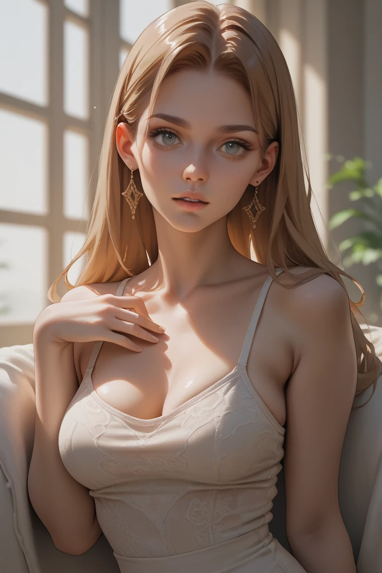 8K,Adult woman with blonde shaggy hair,Super beautiful(like the real thing), Severe, elegant, pink dress, bewitching aristocrat, silver elements, long nails, bare shoulders, hairstyle, beautiful expression,blue eyes, Messy, I am proud, absurd, fine dress, royalty, celebration, hall decorated with flowers, cowboy shot, portrait, (highest quality), (table top), (very detailed), masterpiece,highest qualityのフォトリアリスティックなRAW写真。Backlight, cinematic lighting, film grain, to be born, 50mm lens, Nikon D850,super realistic skin,fantasy art,character art,ultra high resolution,Macho with a muscular slender body,perfect hands,Makeup,Bust shot close-up,