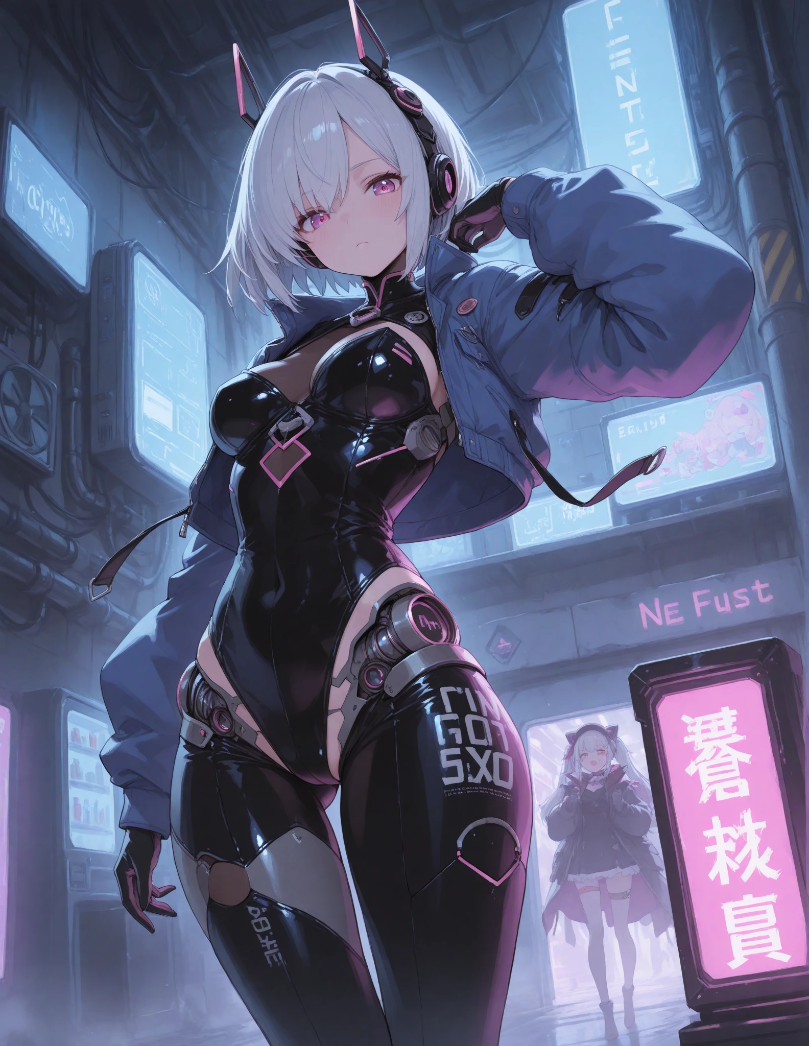 First prise, cyberpunk , between legs shot