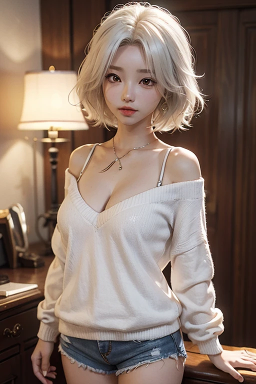 杰作,Top quality,best qulaity,officlal art,deep of field,Beautiful and aesthetic:1.2,Pinnacle rendering,Realistic rendering,A girl sat proudly in a chair,gigantic chest,Extremely detailed,Colorful,highestdetailed,officlal art,统一 8k 壁纸,Beautiful and aesthetic,beautifull,off the shoulder,White hair,Cloth,Fingers are all hidden and not displayed,Small mouth closed,binding,shackles,chairs