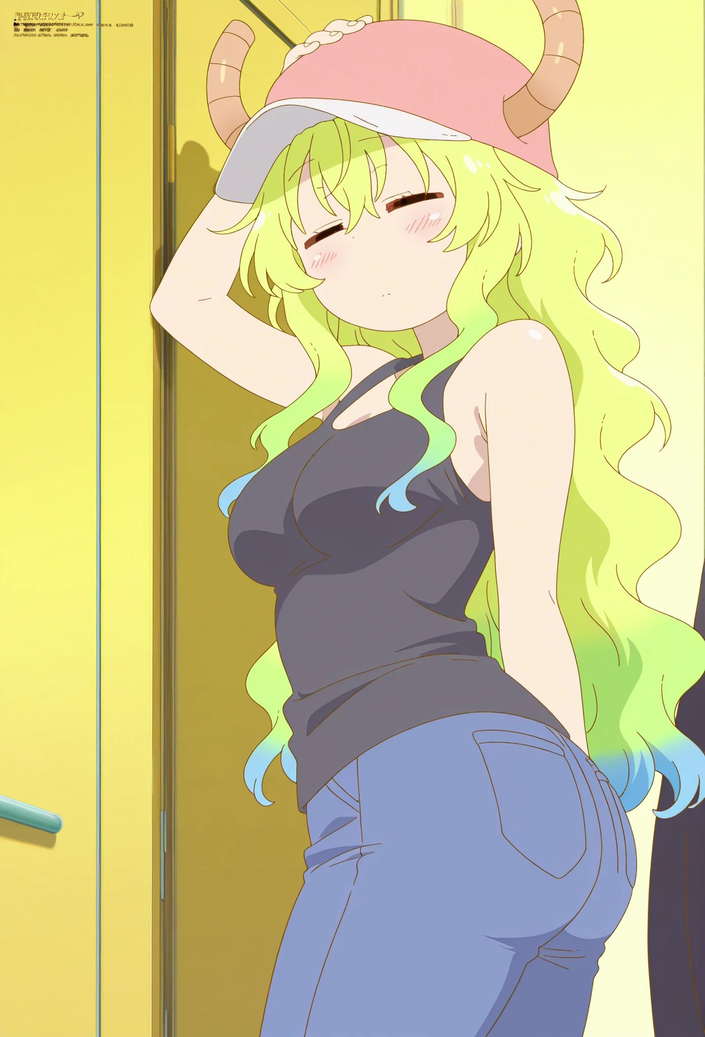Quetzalcoatl / Lucoa, ojos detallados, cuerpo completo, posar puerta abierta, coming out of the bathroom, toalla mojada, cara nerviosa, ropa interior