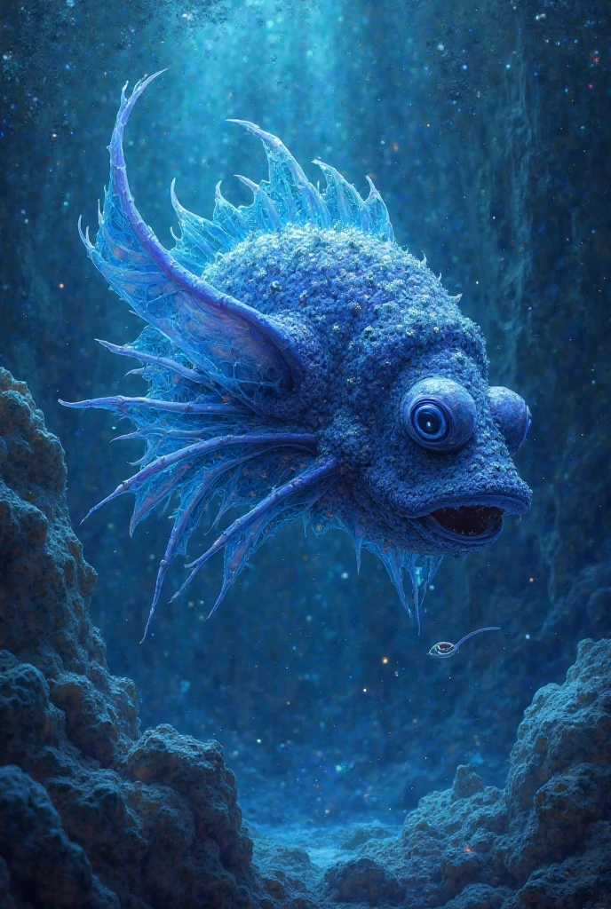 fort, night, detailed background, amazing background, side view, solo focus, masterpiece, full-length portrait, BREAK 
lolfizz, tentacle hair, (torso gills:1.4), male, blue markings, short stack, short, green eyes, featureless chest, short tail, (glistening eyes:1.33), BREAK
lying, head turned, frown <lora:Fizz-YM_v3:1>