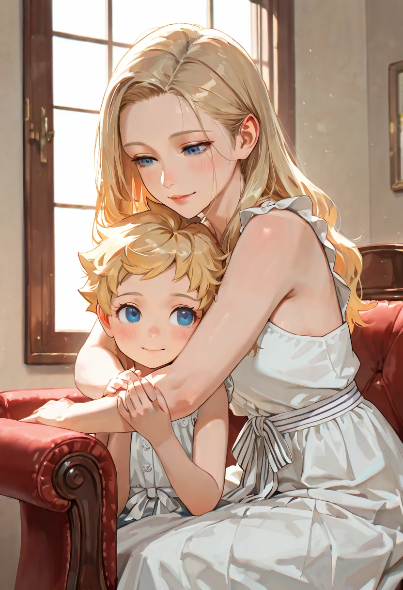 (Obra maestra:1.2), Mejor calidad, (illustration:1.2), (ultra detallado), hiper detalles, (delicado detallado), (detalles intrincados), (cinematic light, Mejor calidad Backlights),a loving mother and her two children a boy and a girl, (constituir), alto contraste, (mejor iluminacion, un extremadamente creado y hermoso), (cinematic light), vistoso,