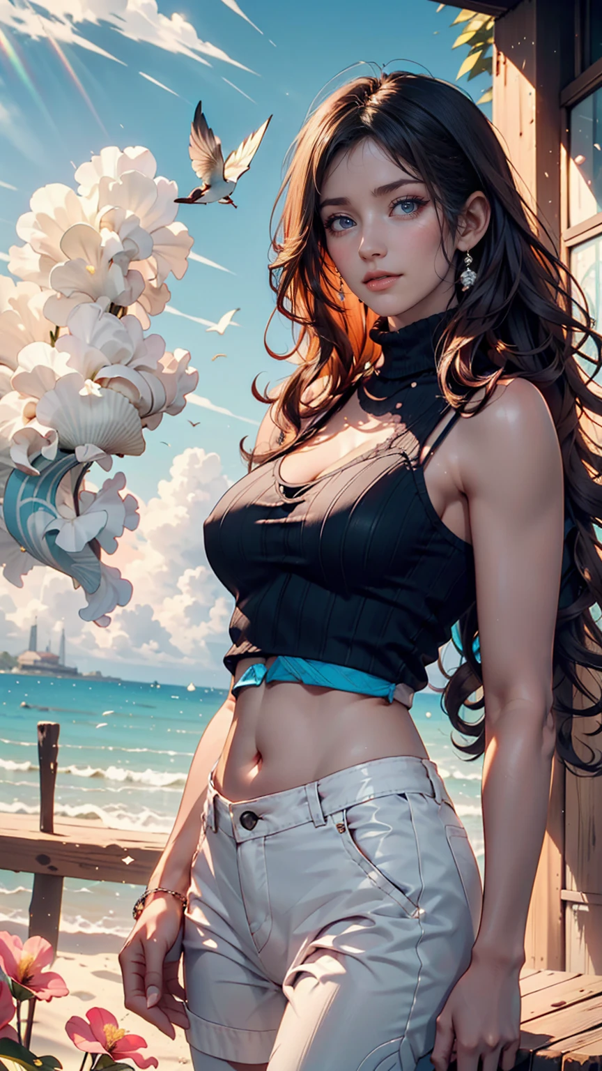 8k realistic image, big wide hips, huge bust l, very narrow waist