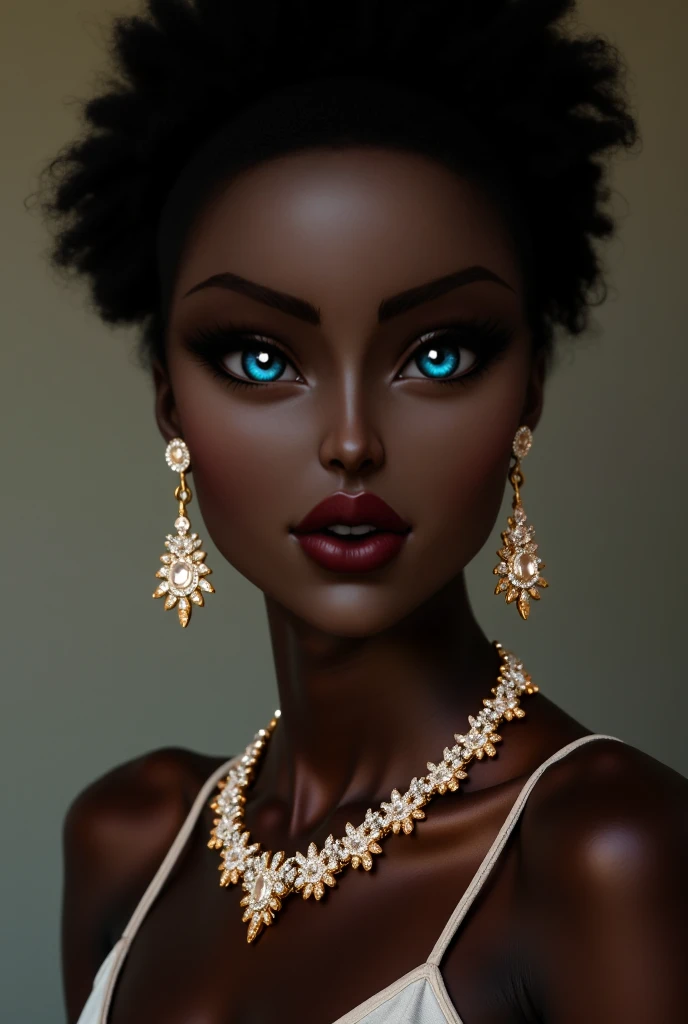 A photorealistic portrait of Skin Diamond, beautiful detailed eyes, beautiful detailed lips, extremely detailed face and skin, long eyelashes, elegant expression, perfect skin texture, intricate jewelry, dark moody lighting, cinematic composition, dramatic chiaroscuro lighting, rich color palette, masterpiece, best quality, 8k, ultra-detailed, realistic, photo-realistic