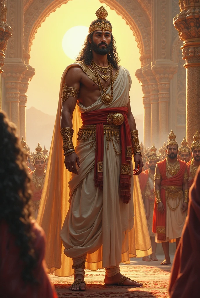 A tamil king with site pose and his team