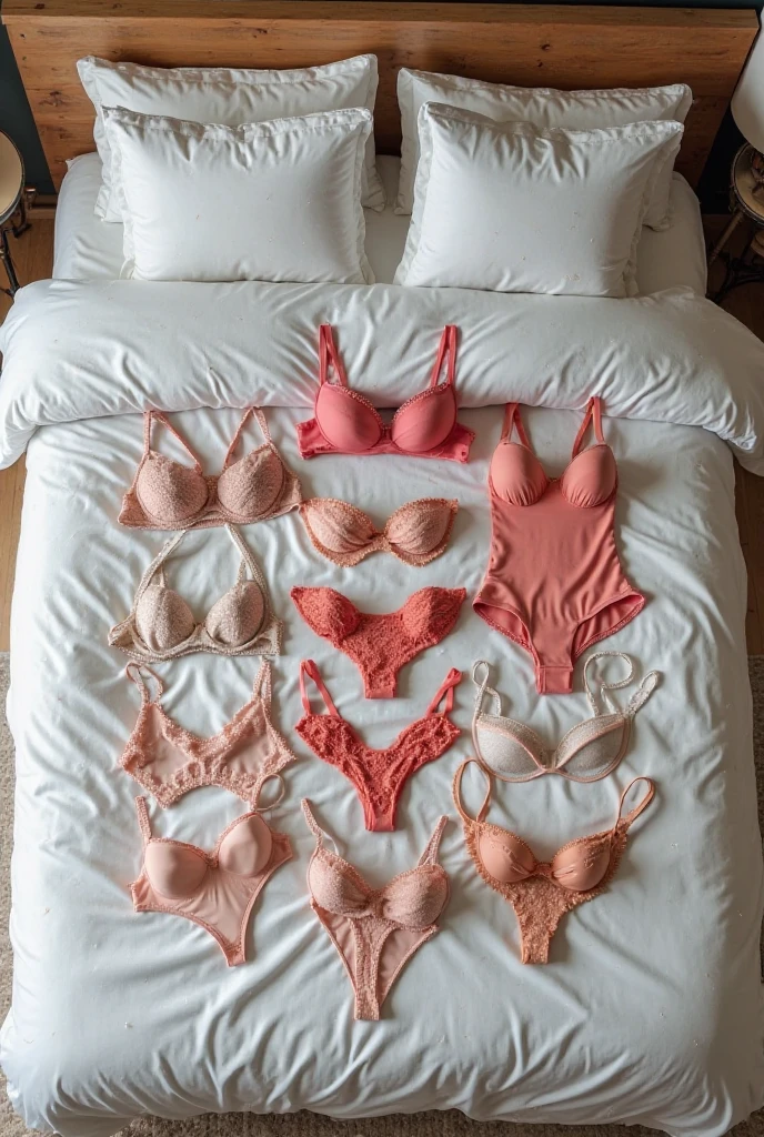 a before and after photo. In the before frame, a man is trying on a pink bikini top and bottom in his bedroom. He has a skeptical look on his face. On his bed is the box that it came in which reads “gender change bikini”. In the after frame, in the same bedroom with the same box, he has transformed into a sexy busty woman with colossal breasts. She is smiling euphorically and looks shocked as well.