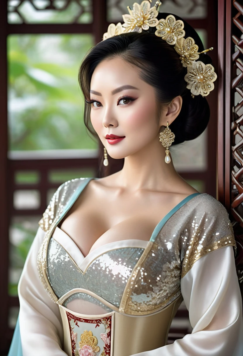 navel,(medium chest:1.2)features,There is water on the body,Clothes are soaked,super fine, fine fabric texture, soft, tender, smooth texture, Dunhuang style, delicate pattern, correct hand painting, smile, tsurime, Surrealism, ray tracing, UHD, high-detail, super detail, highres, 10, High Quality, high-detail, textured skin, C.professor.