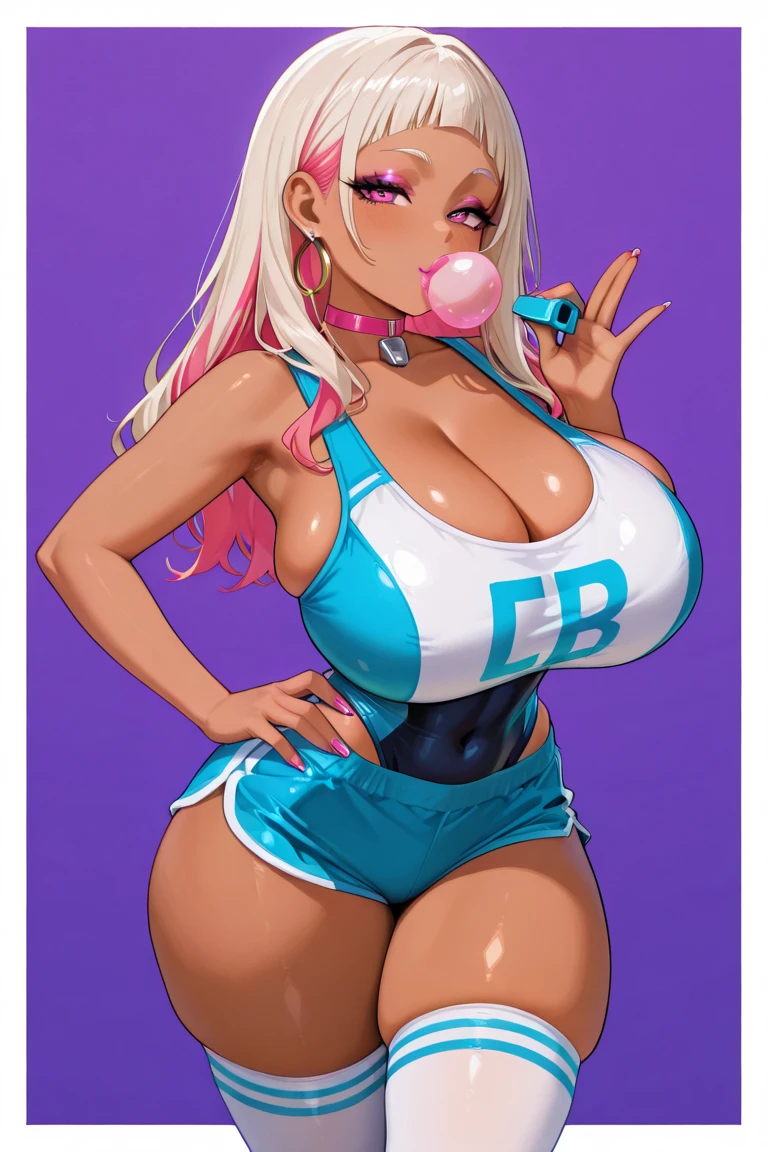 a cartoon picture of a woman in a bikini and tight jeans, cutesexyrobutts, faye valentine, brigitte from overwatch, extremely detailed artgerm, android 18, oppai, oppai cyberpunk, oppai proportions, lola bunny fanart, art cover, a human-like juicy peach, commission for high res, lovely brigitte from overwatch