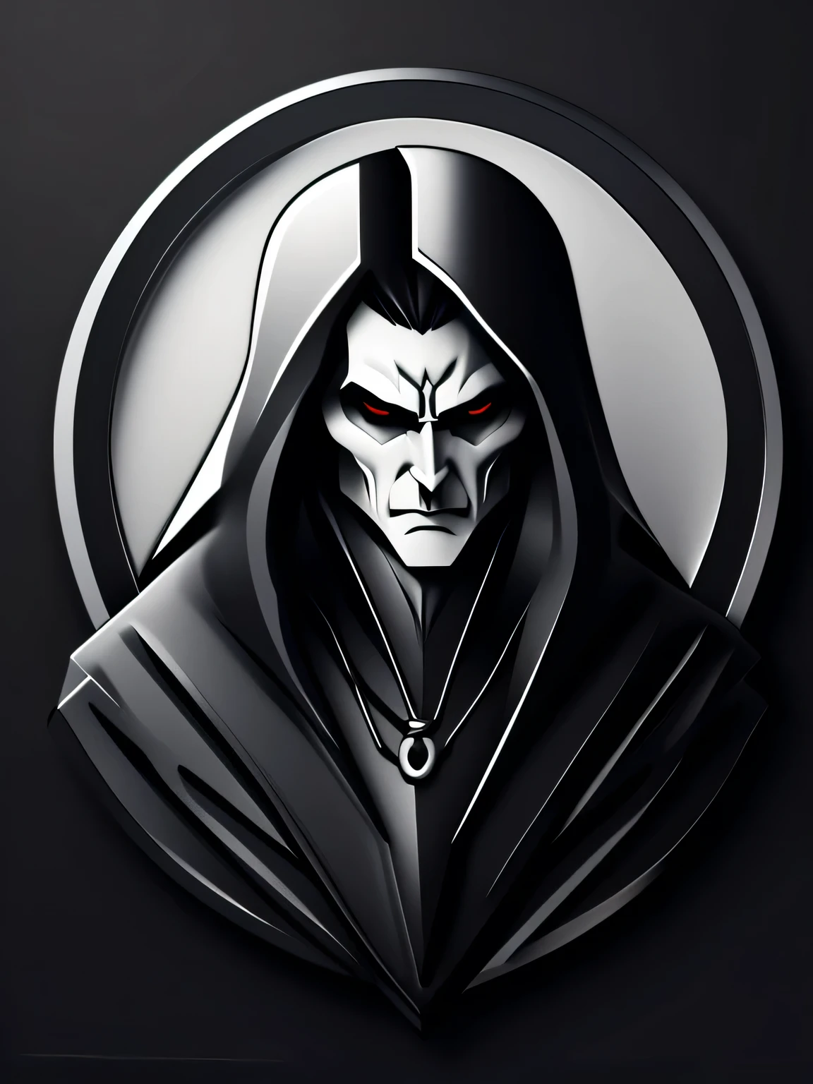 best quality, icon,vampire,monochrome, Line Art